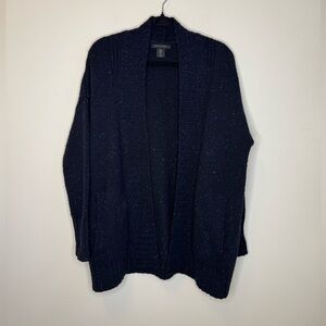Tahari Navy Wool Blend Cardigan Size M